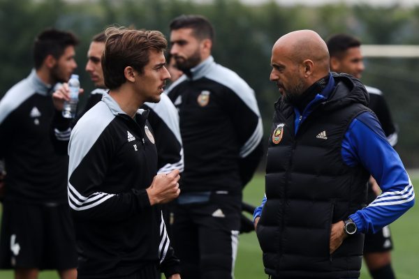 Vila do Conde, 21/04/2017 - Hoje de manh o Rio Ave realizou uma sesso de treino no Estdio dos Arcos . Miguel Cardoso  , Francisco Geraldes (Ivan Del Val/Global Imagens)
