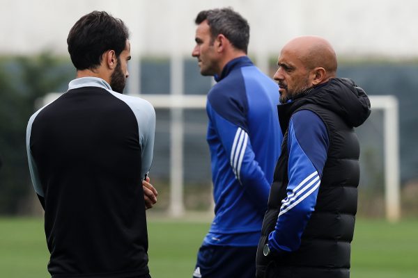 Vila do Conde, 21/04/2017 - Hoje de manh o Rio Ave realizou uma sesso de treino no Estdio dos Arcos . Miguel Cardoso  , Marcelo (Ivan Del Val/Global Imagens)
