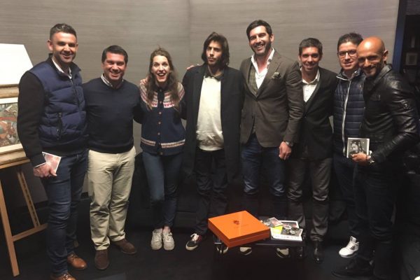 FCSD Coaches with Salvador Sobral during the 2017 Eurovision festival - Kiev, May