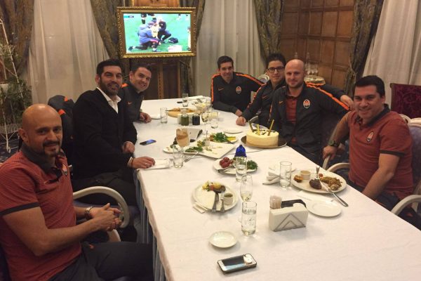 Igor Duljay birthday dinner - Shakhtar coaching staff