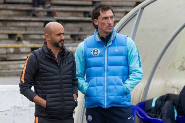 March 2016 - Before the game with Dnipro with u21 coach Mikhailichenko