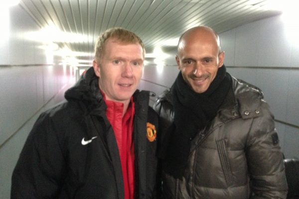 October 2013 - UEFA Youth League game - FCSD x Manchester United - With Paul Scholes