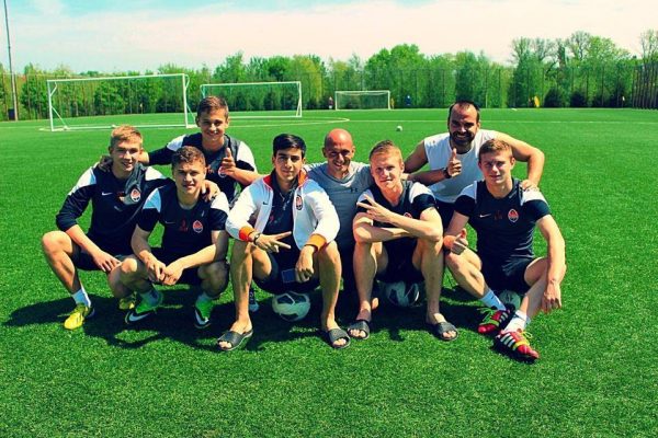 With Academy players - May 2014