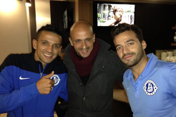 With Bruno Gama and Matheus, my ex-players in Donetsk - November 2013