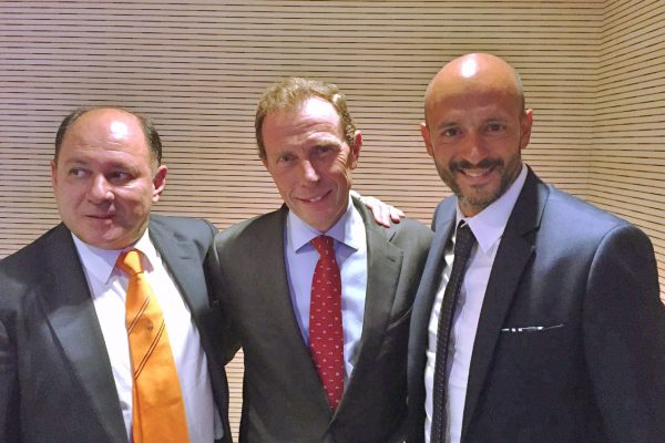 With Emilio Butragueño and luis Gonçalves - Champions League Game Real Madrid x FCSD - September 2015