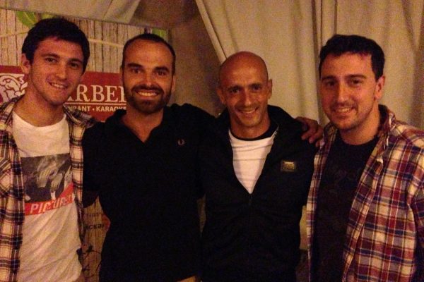 With Facundo Ferreira, Telmo Sousa and Maxi Lo Russo - Barberry - Donetsk - August 2013