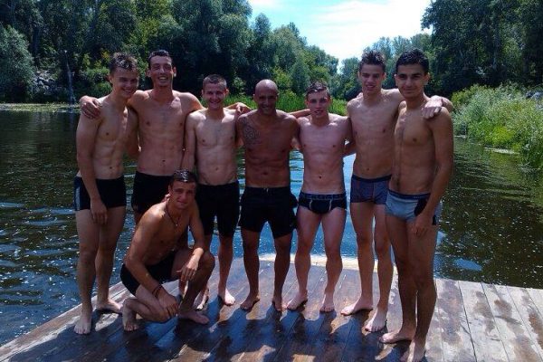 With my U21 players on a break of the work - July 2014