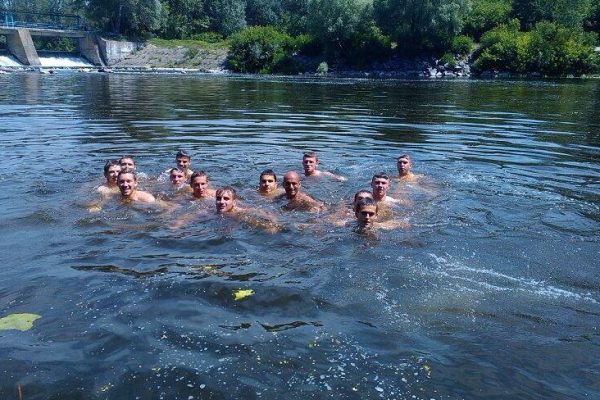 With my U21´s on a break of the work - July 2014