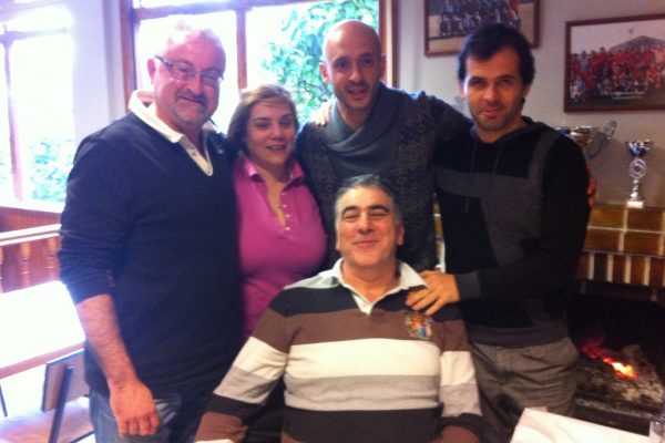 With the kitmans from Deportivo la Coruña and the cooker of the best tortilla in all the city - February 2013