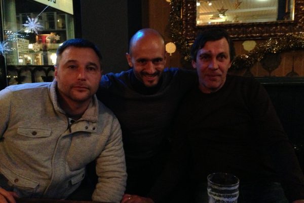Youth Champions League game - Manchester -With friend Oksandr Founderat and Valeriy Rudakov - December 2013